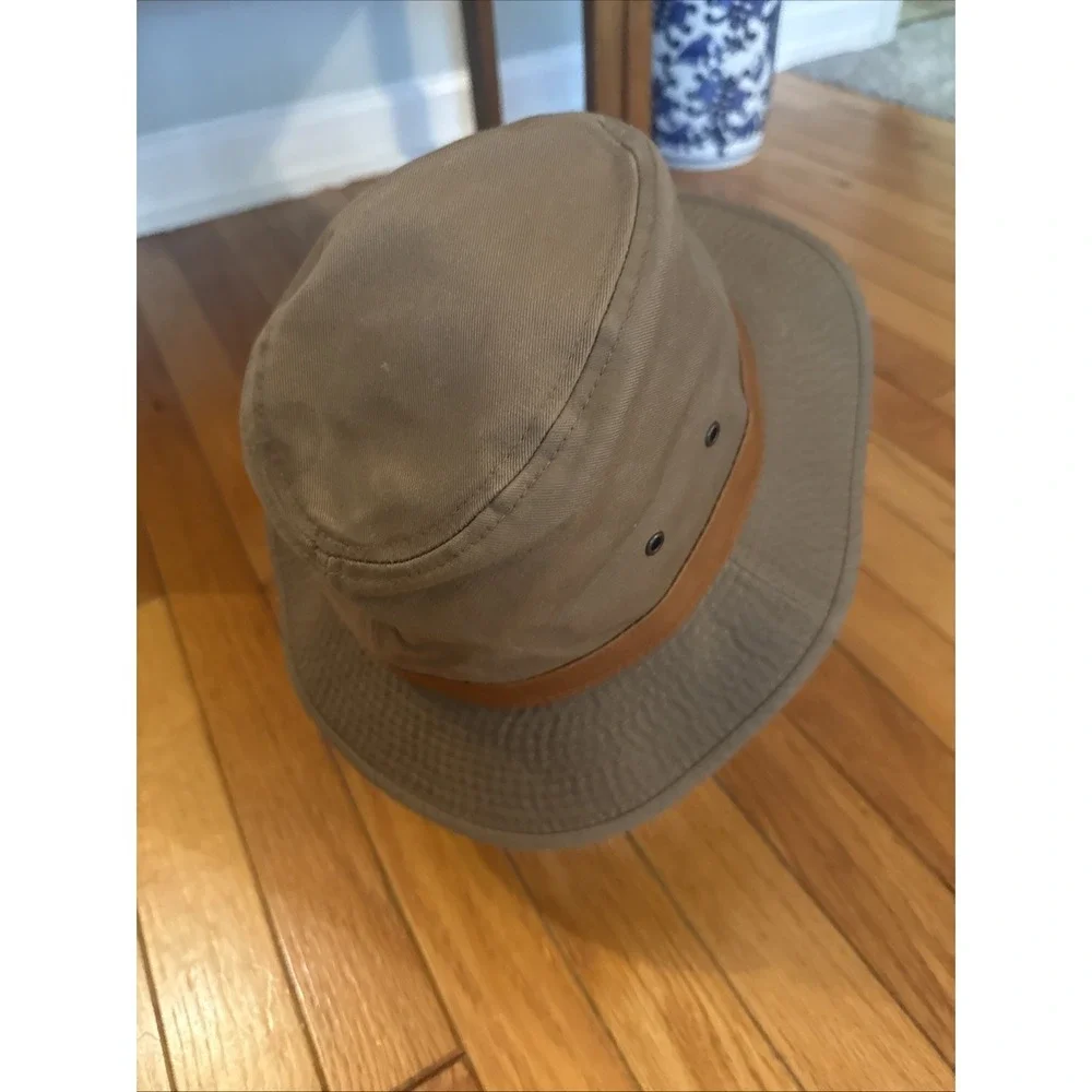 SCALA Dorfman Pacific DPC Hat Fedora Hunting Canvas Brown Handmade Size M Cap